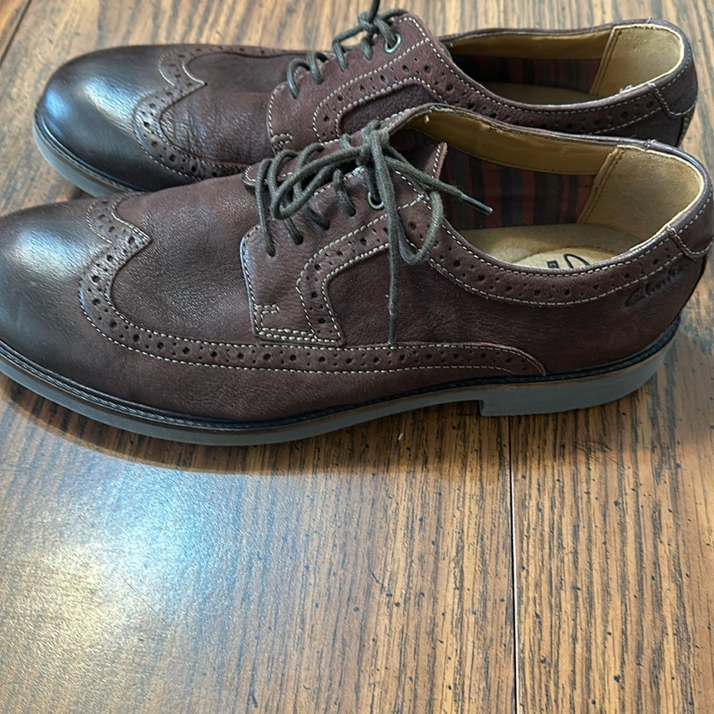 Clark’s Men’s Brown Dress Shoes Size 10.5 - Picture 2 of 4